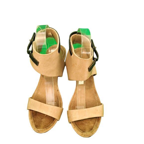 Humanoid Leather Wrap Heels Sandals taupe/Black Sz 38/8 - Picture 5 of 8